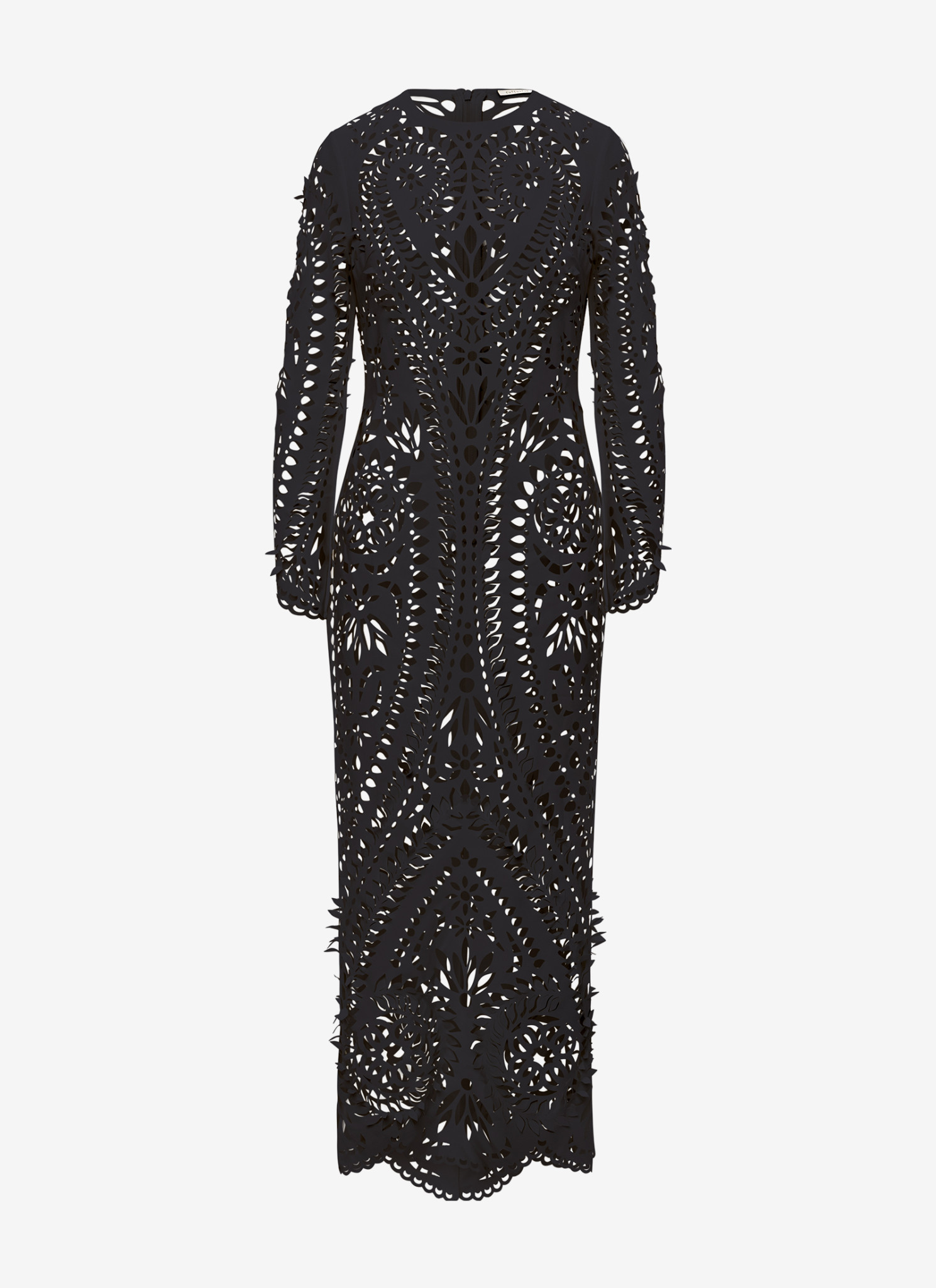 Long Sleeved Column Dress in Black
